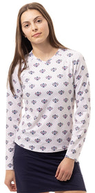 SUNGLOW PICKLEBALL V NECK . UNDERSERVED.  900428PR
