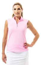 SUNGLOW SLEEVELESS MOCK - PINK. 900439