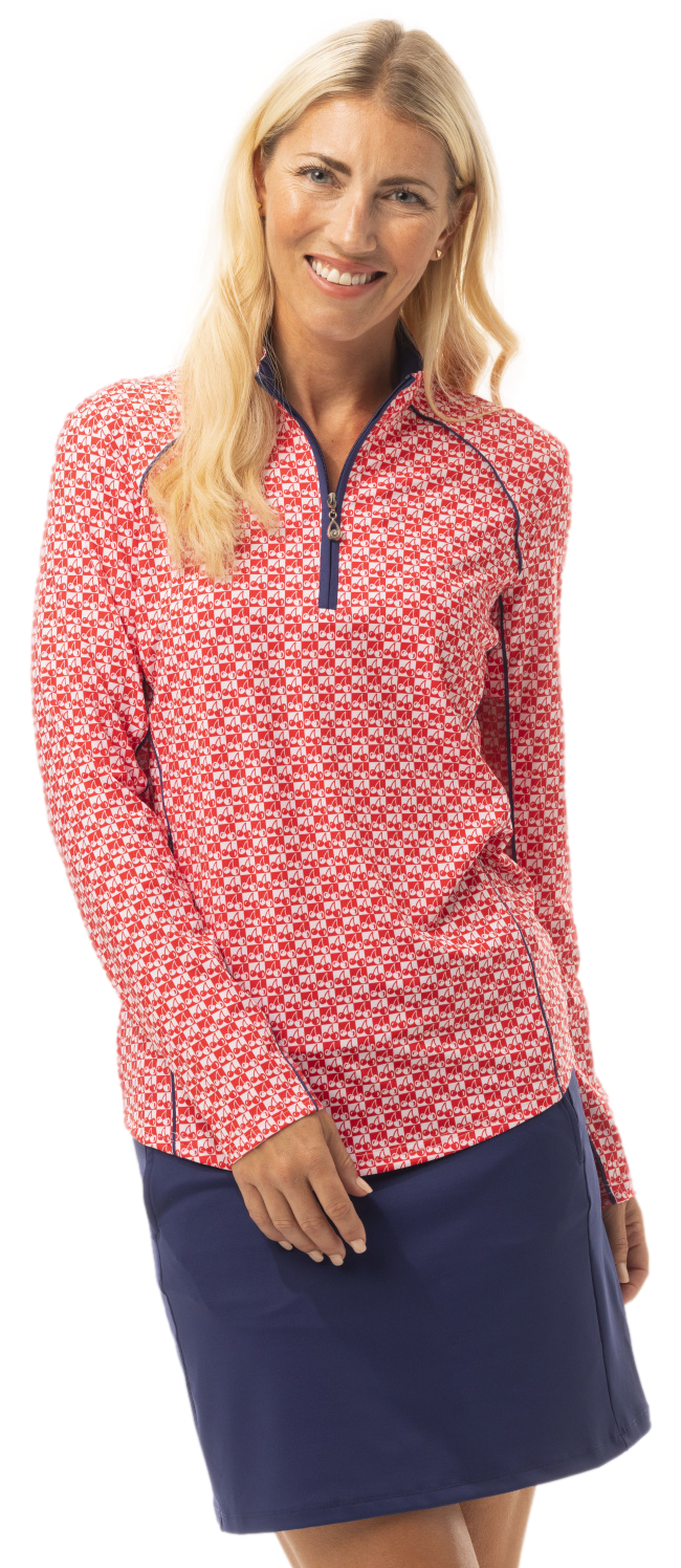 SOLCOOL PRINT MOCK-CHERRY PIE - 900445P