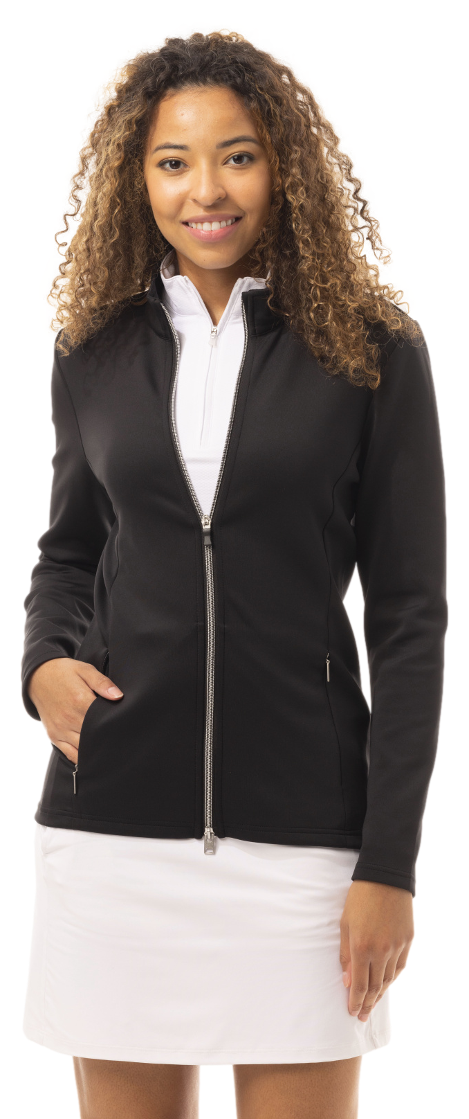 SolLayer DOUBLE ZIP JACKET. BLACK. 900513