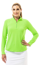 SOLTEK LUX LONG-SLEEVE SOLID MOCK. KELLY GREEN 900622