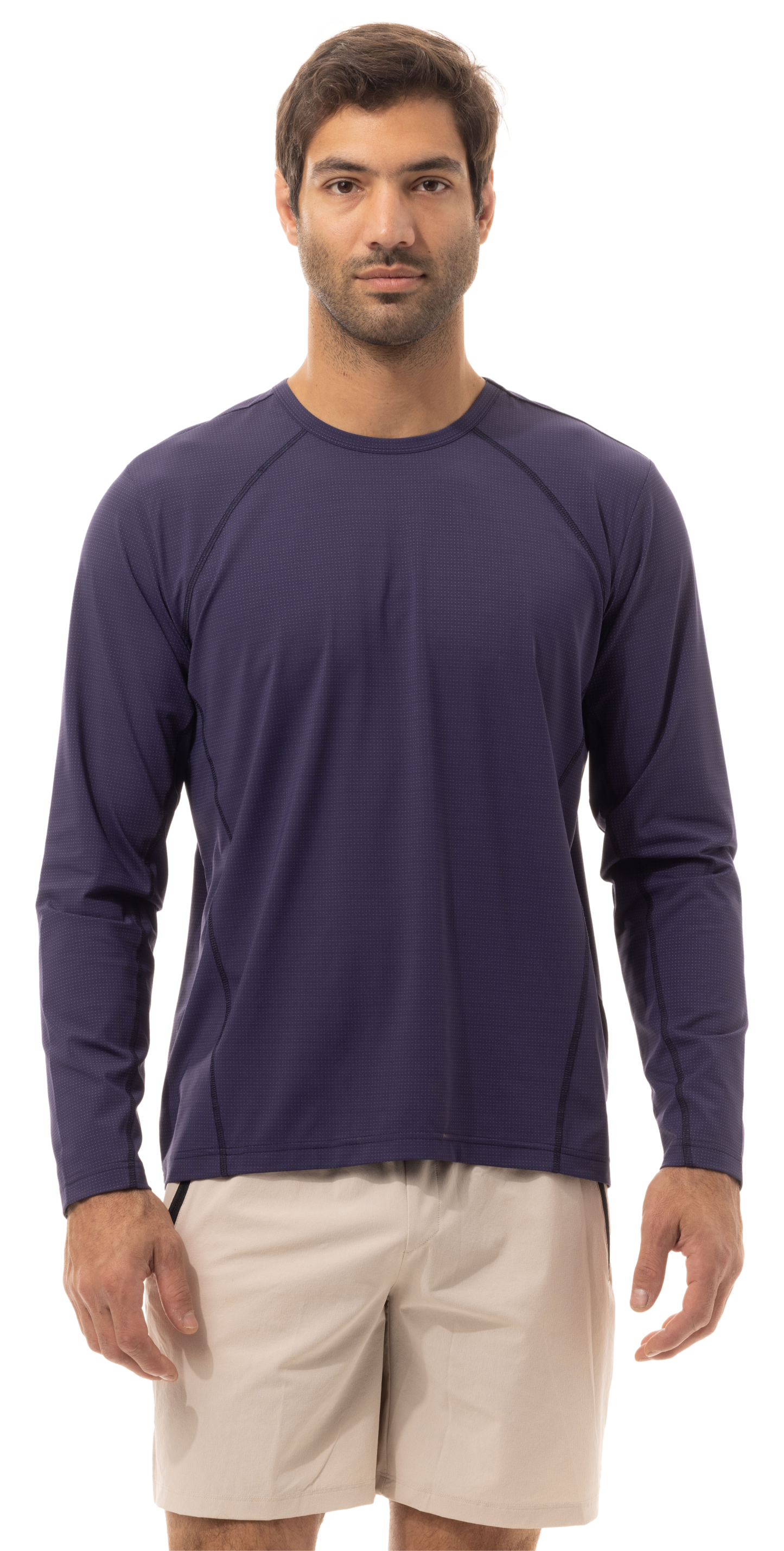 SOLAIR MEN'S CREW NECK W/MESH. NIGHT SKY NAVY. 900825C
