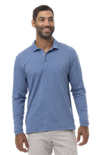MEN'S SOLTEK ICE HEATHER POLO. INDIGO BLUE - 900835